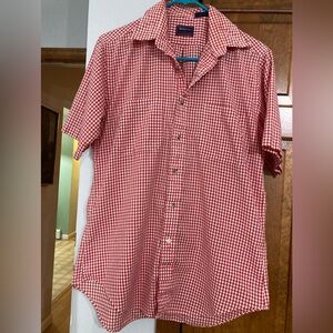 Vintage Golf Hathaways Jack Nicklaus Red Checkered Men's Shirt M Medium